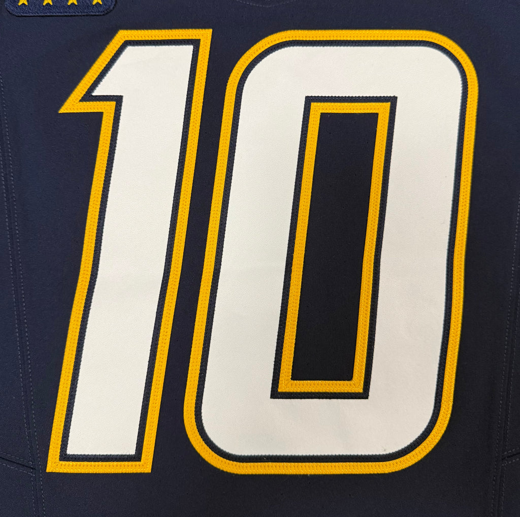 Justin Herbert Los Angeles Chargers Jersey #10 Nike Vapor Fuse Elite Navy Size 44 (L) NFL