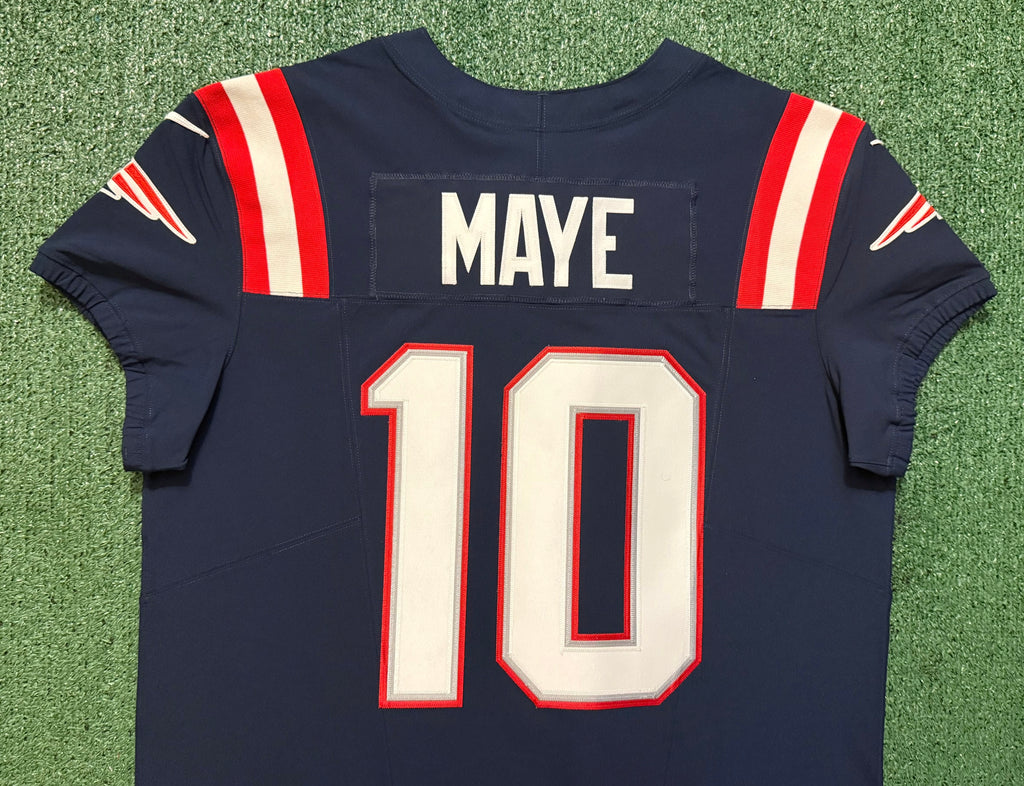 Drake Maye New England Patriots Jersey #10 Nike Vapor Fuse Elite Blue Size 48 (XL) NFL