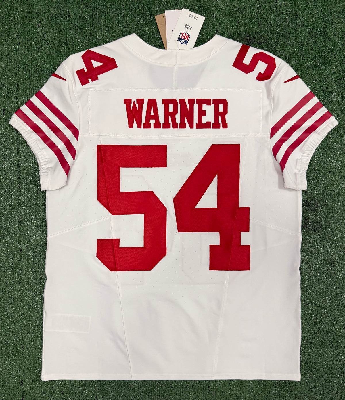 Fred Warner San Francisco 49ers Jersey #54 Nike Vapor FUSE Elite White Size 44 (Large) NFL
