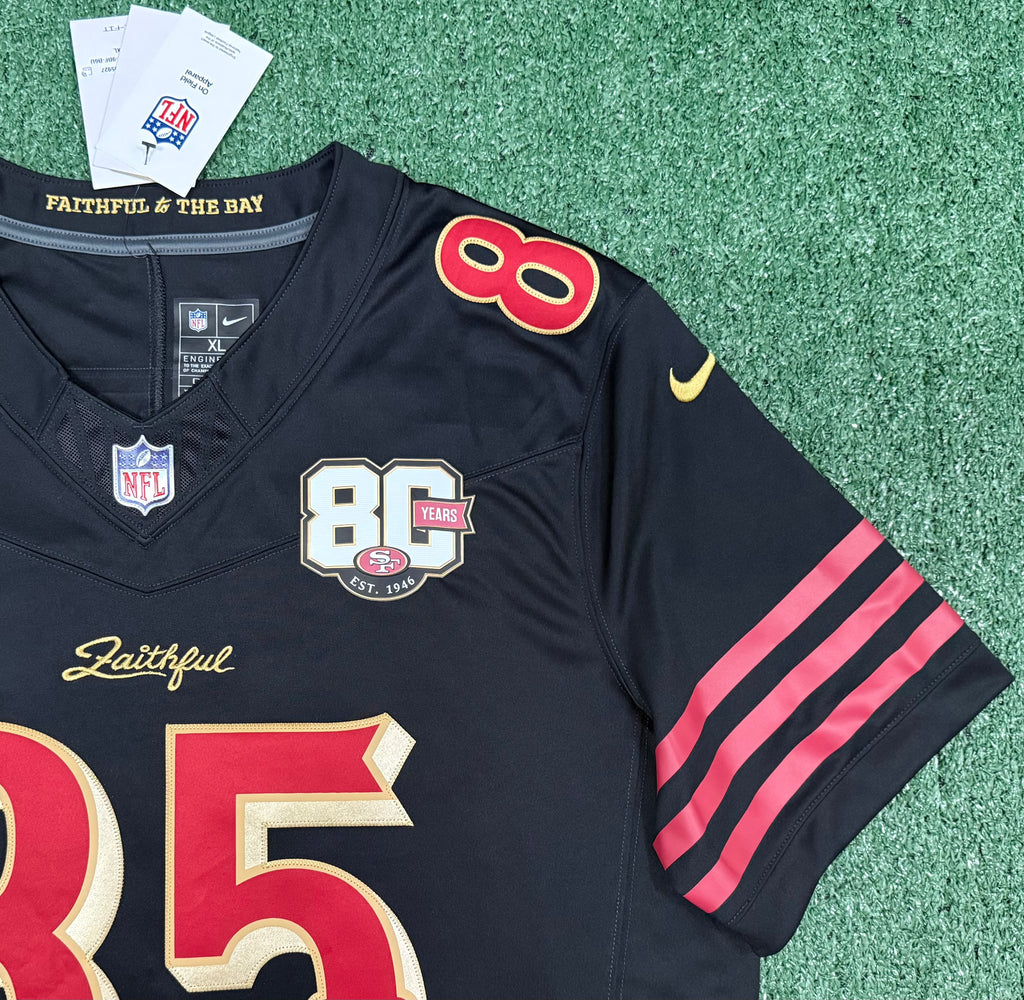 George Kittle San Francisco 49ers Jersey #85 Nike Vapor Fuse Limited Rivalry Black Size (XL) NFL