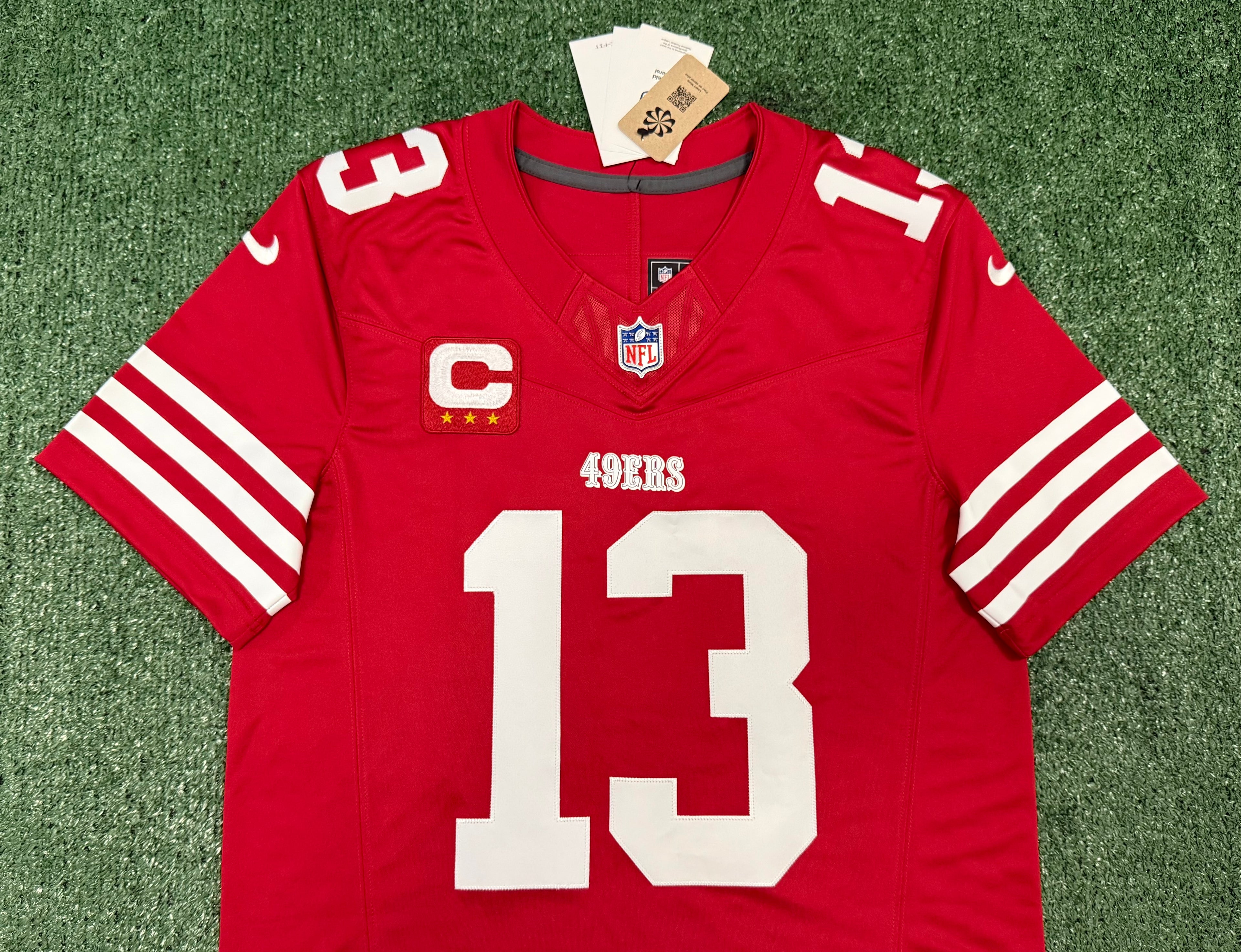 Brock Purdy San Francisco 49ers Jersey #13 Nike Vapor Fuse Limited Stitched Red Size (Medium) NFL