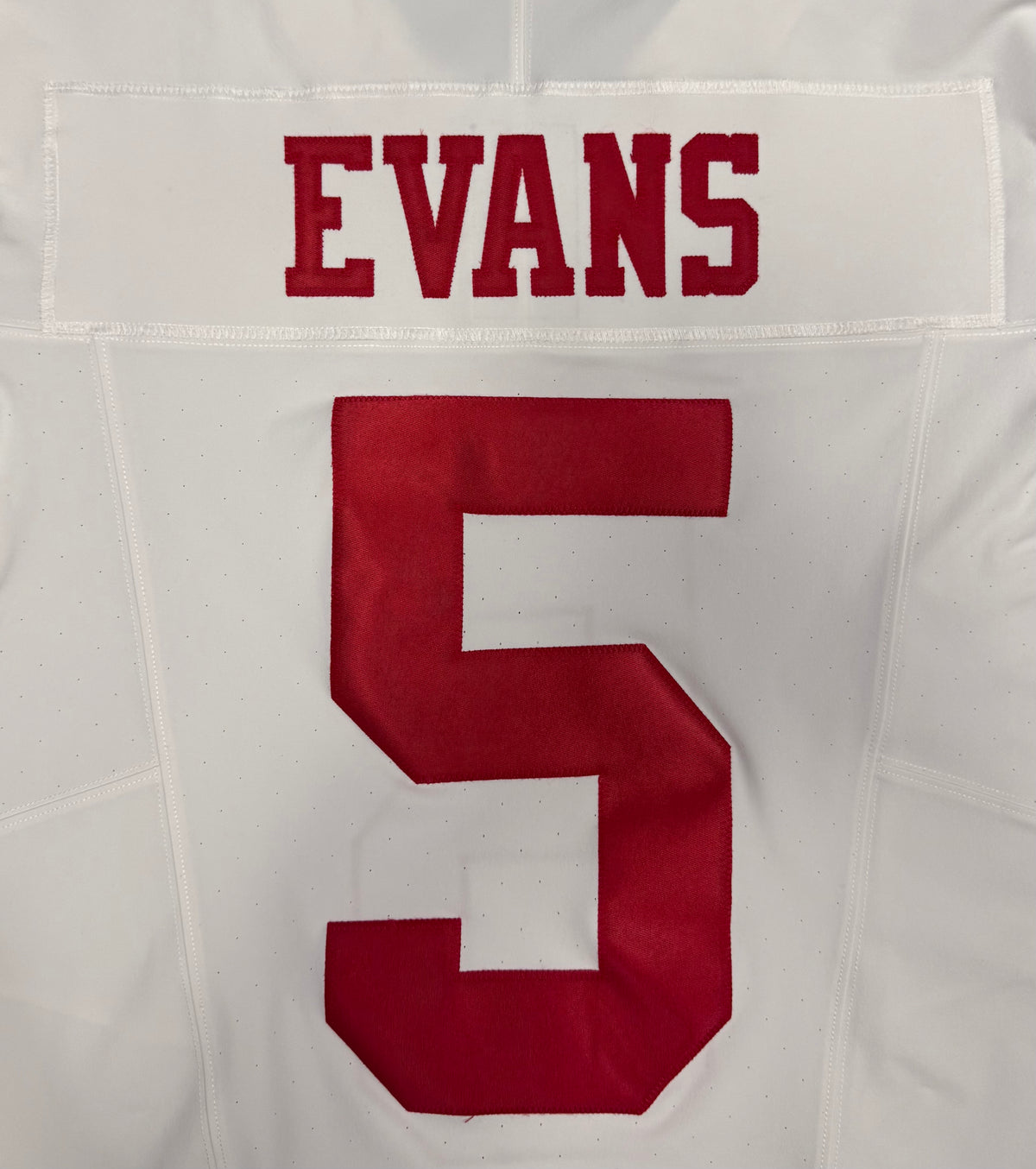 Mike Evans San Francisco 49ers Jersey #5 Nike Vapor FUSE Elite White Size 44 (Large) NFL