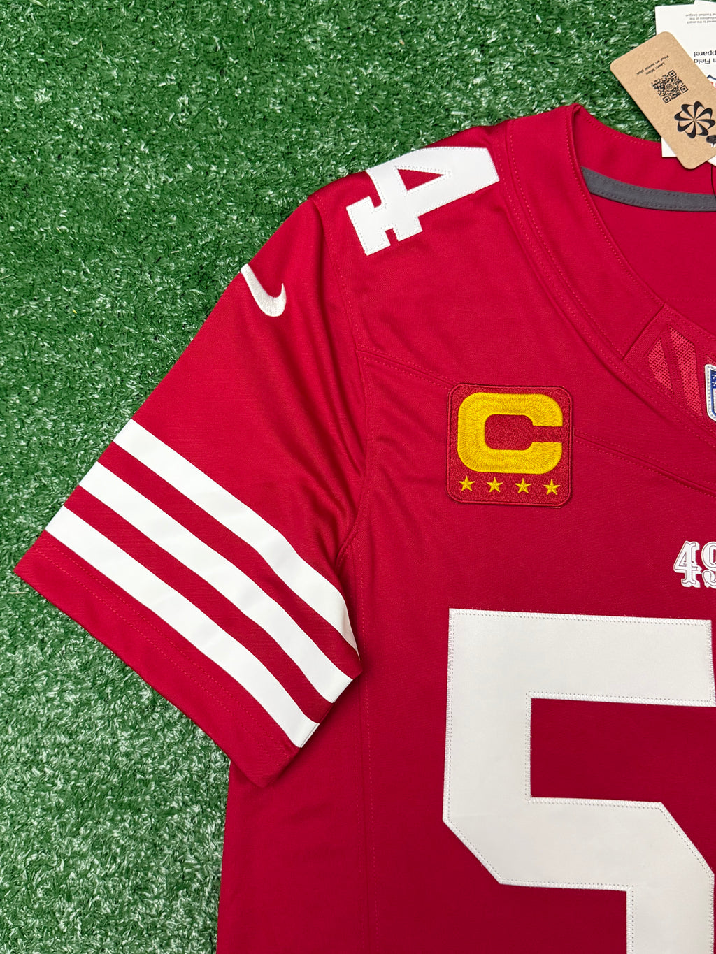 Fred Warner San Francisco 49ers Jersey #54 Nike Vapor Fuse Limited Stitched Red Size (Medium) NFL