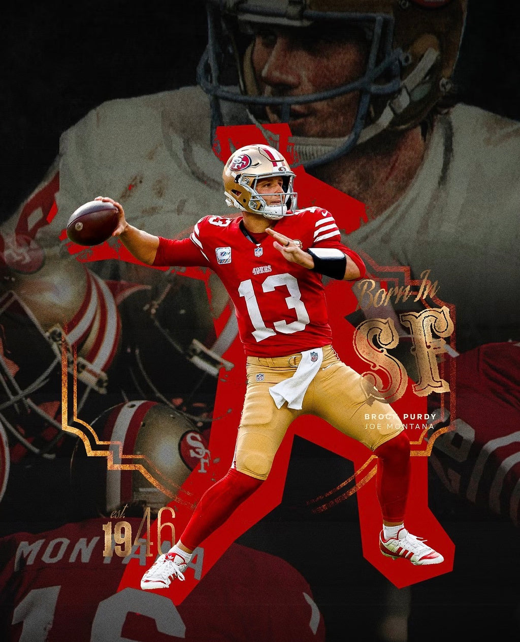 Brock Purdy San Francisco 49ers Jersey #13 Nike Vapor Fuse Limited Stitched Red Size (XL) NFL