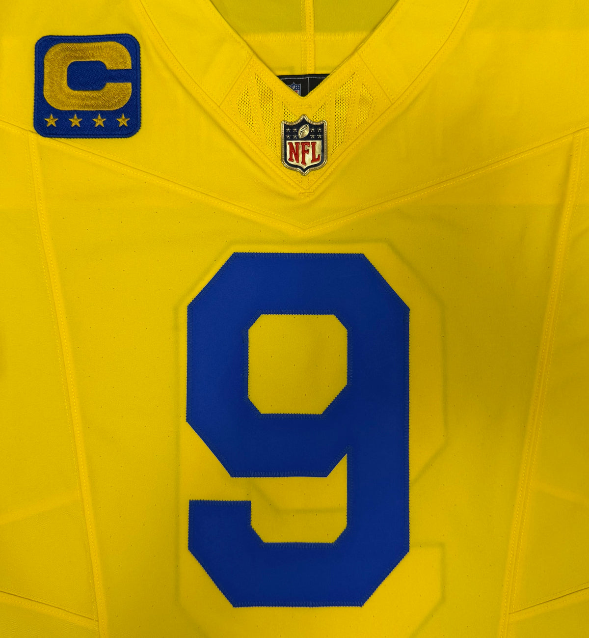 Matthew Stafford Los Angeles Rams Jersey #9 Nike Vapor FUSE Elite Yellow Size 40 (Medium) NFL