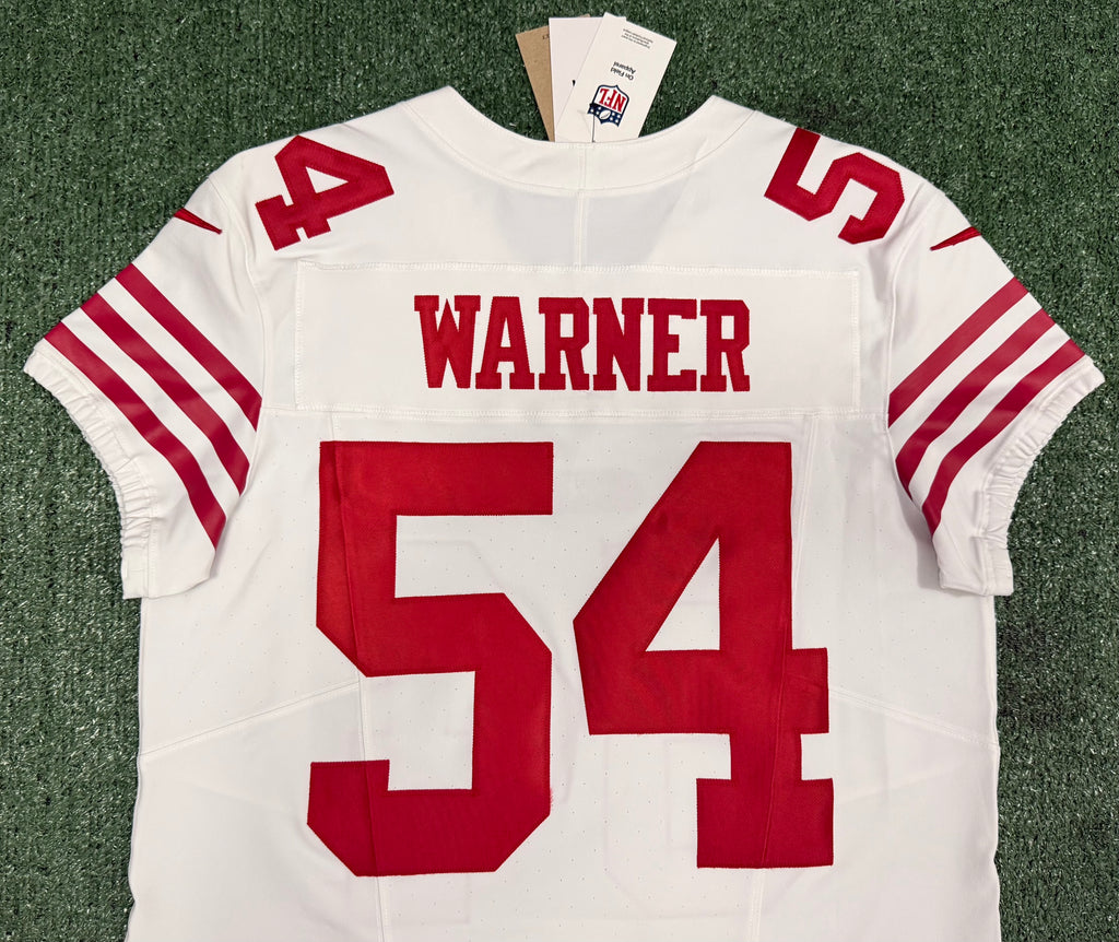 Fred Warner San Francisco 49ers Jersey #54 Nike Vapor FUSE Elite White Size 44 (Large) NFL