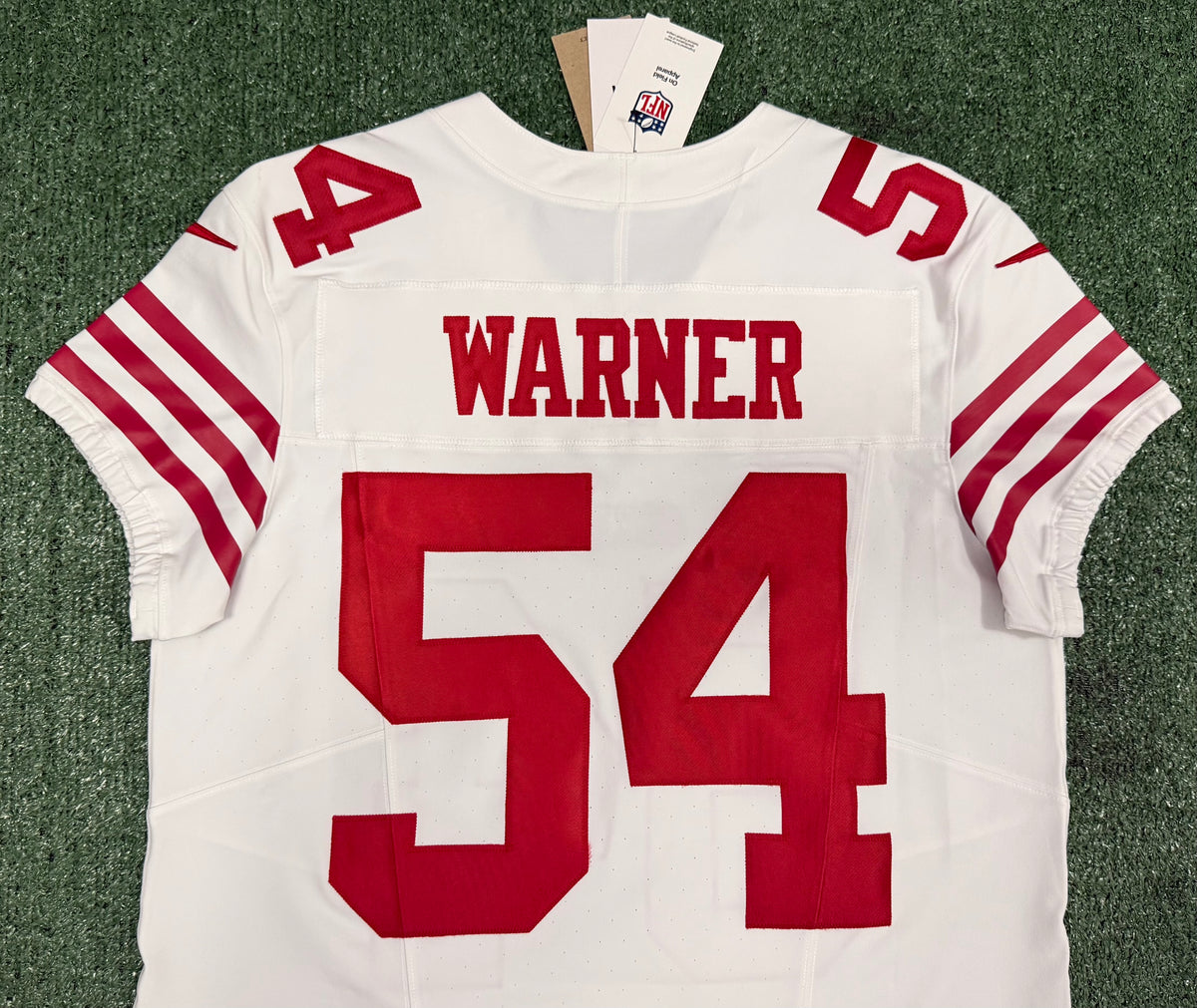 Fred Warner San Francisco 49ers Jersey #54 Nike Vapor FUSE Elite White Size 44 (Large) NFL