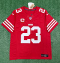 Christian McCaffrey San Francisco 49ers Jersey #23 Nike Vapor Fuse Limited Stitched Red Size (Large) NFL