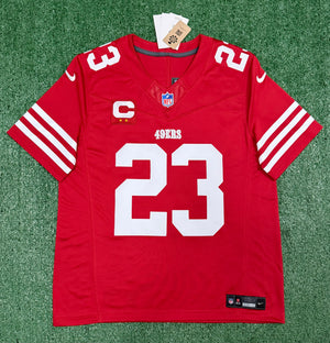 Christian McCaffrey San Francisco 49ers Jersey #23 Nike Vapor Fuse Limited Stitched Red Size (Large) NFL