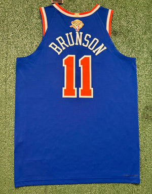 Jalen Brunson New York Knicks Jersey #11 Finals Nike ADV Authentic Blue Size 48 (L) NBA