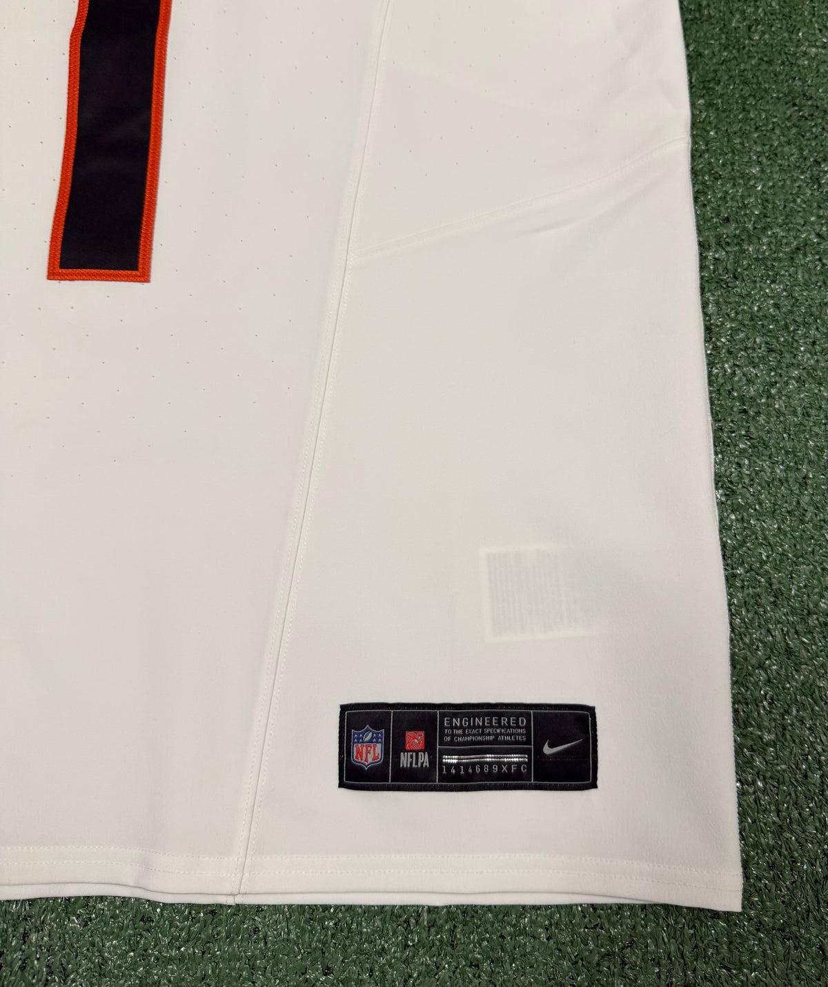 Ja'Marr Chase Cincinnati Bengals Jersey #1 Nike Vapor Fuse Elite White Size 44 (Large) NFL