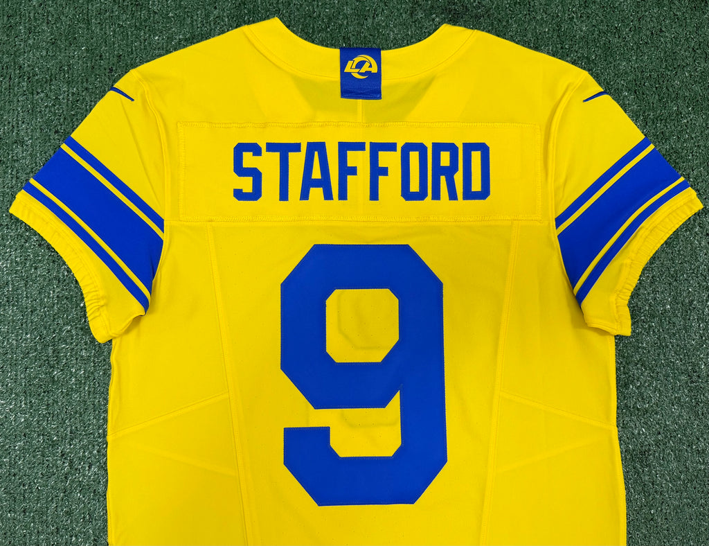 Matthew Stafford Los Angeles Rams Jersey #9 Nike Vapor FUSE Elite Yellow Size 40 (Medium) NFL