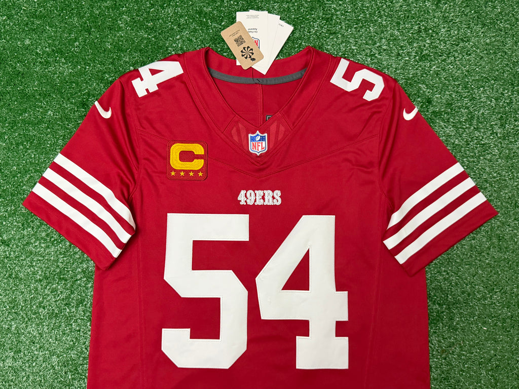 Fred Warner San Francisco 49ers Jersey #54 Nike Vapor Fuse Limited Stitched Red Size (Medium) NFL