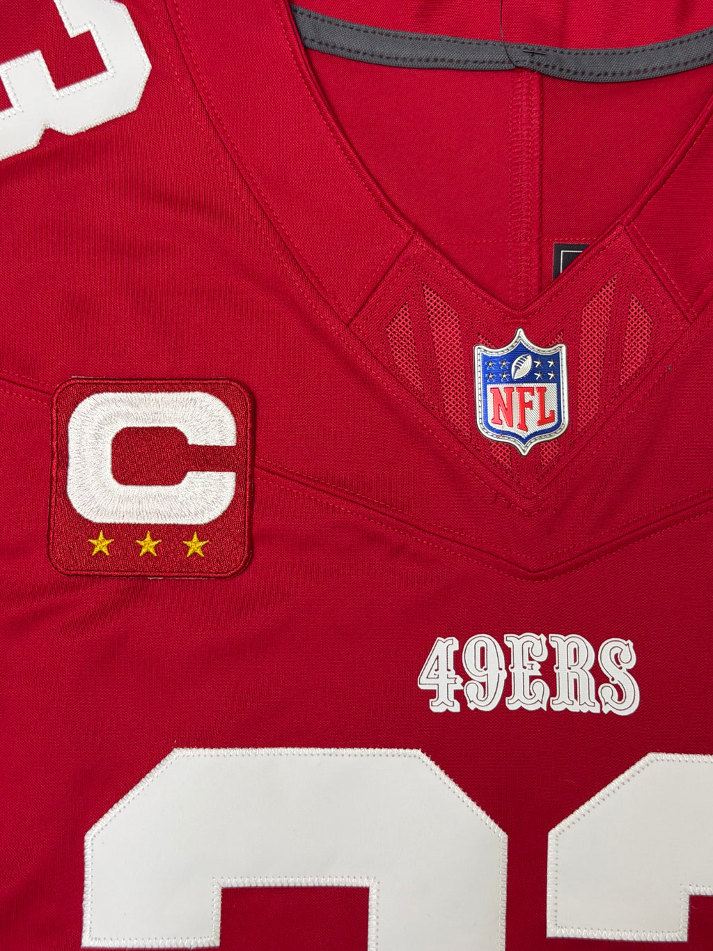 Christian McCaffrey San Francisco 49ers Jersey #23 Nike Vapor Fuse Limited Stitched Red Size (Medium) NFL
