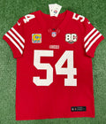Fred Warner San Francisco 49ers Jersey #54 Nike Vapor FUSE Elite Red Size 40 (Medium) NFL