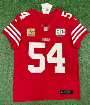 Fred Warner San Francisco 49ers Jersey #54 Nike Vapor FUSE Elite Red Size 40 (Medium) NFL