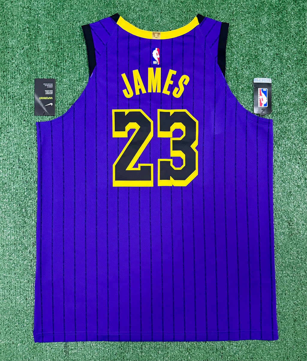 LeBron James Los Angeles Lakers Jersey #23 Nike VaporKnit Authentic Purple Size 52 (XL) NBA