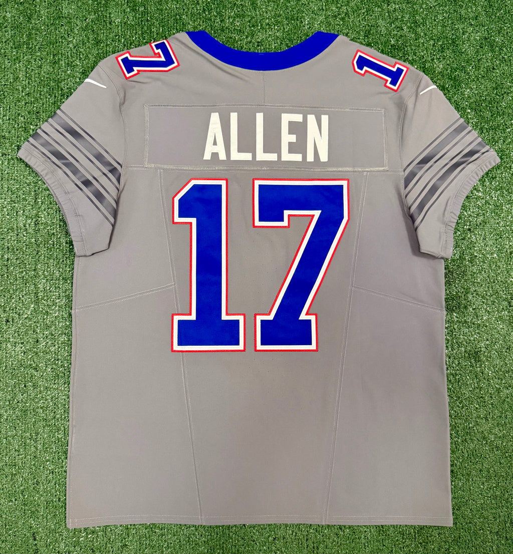 Josh Allen Buffalo Bills Jersey #17 Nike Vapor Fuse Elite Gray Size 44 (L) NFL