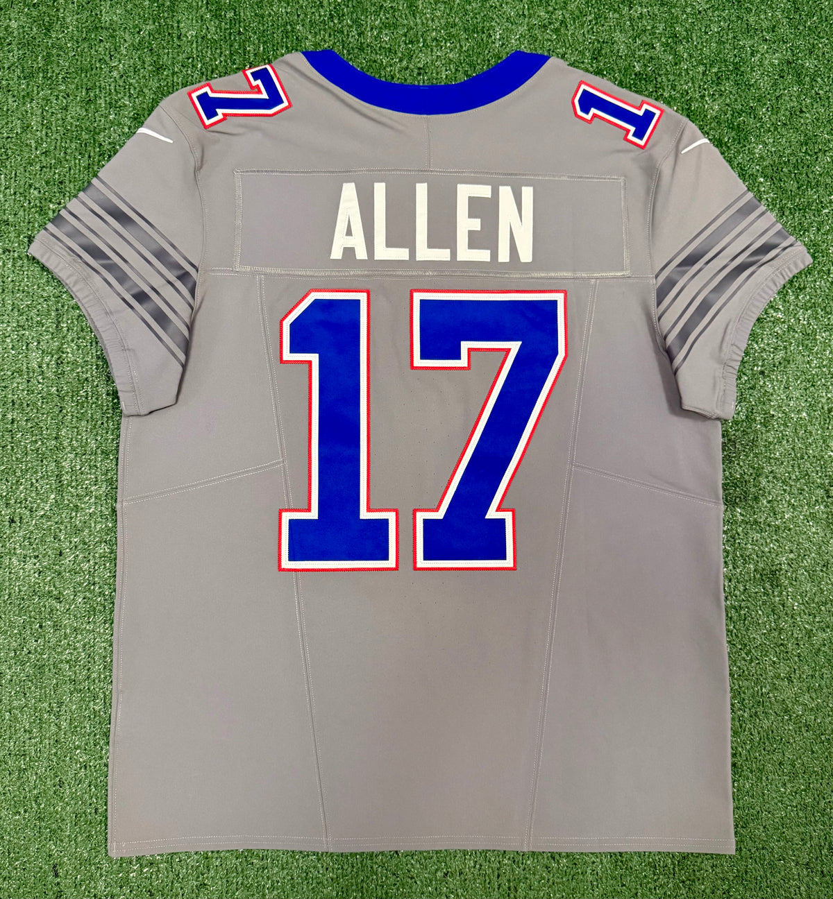Josh Allen Buffalo Bills Jersey #17 Nike Vapor Fuse Elite Gray Size 44 (L) NFL