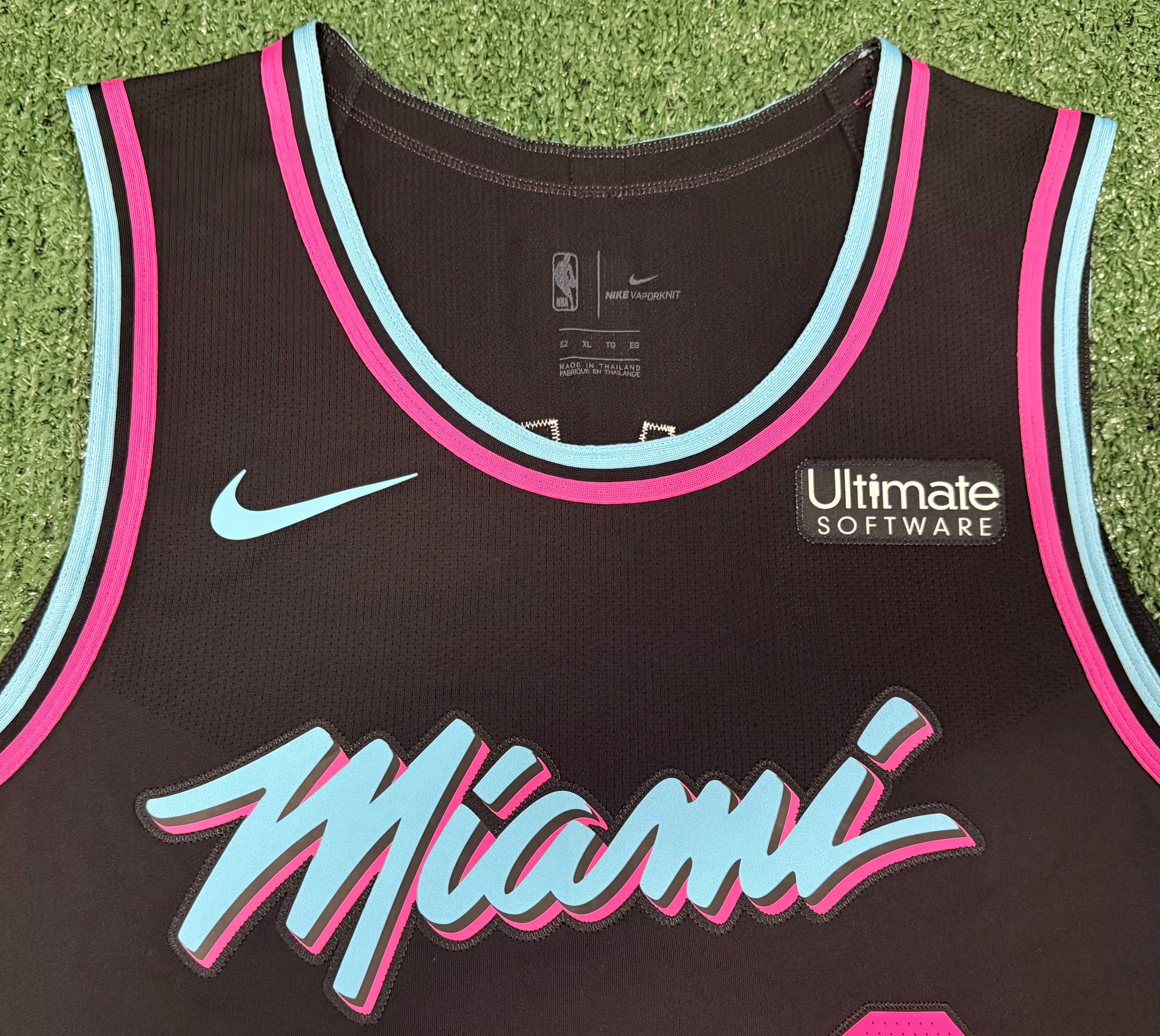 Dwayne Wade Miami Heat Jersey #3 Nike Vaporknit Authentic Black Size 52 (XL) NBA