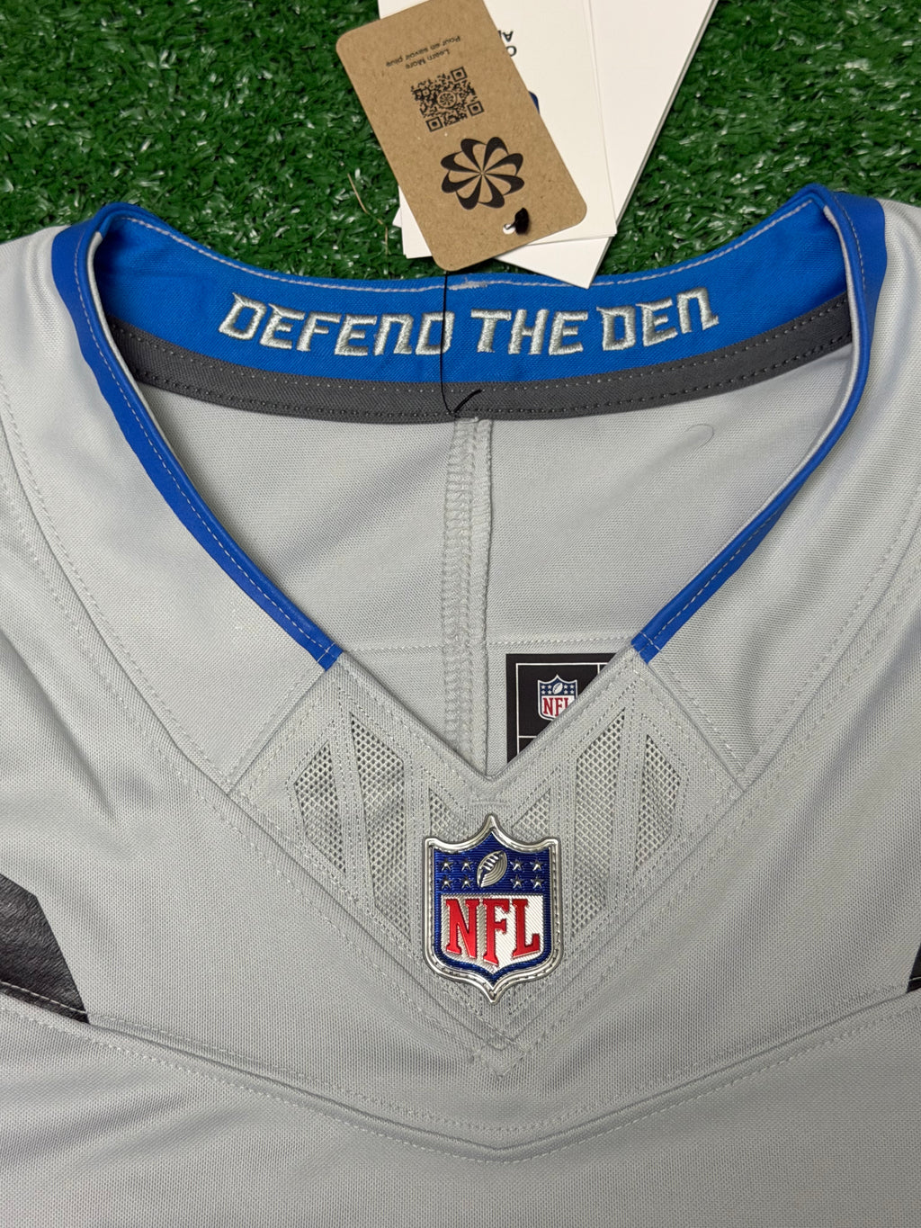 Amon Ra St Brown Detroit Lions Jersey #14 Nike Vapor FUSE Rivalry Gray Size (Large) NFL