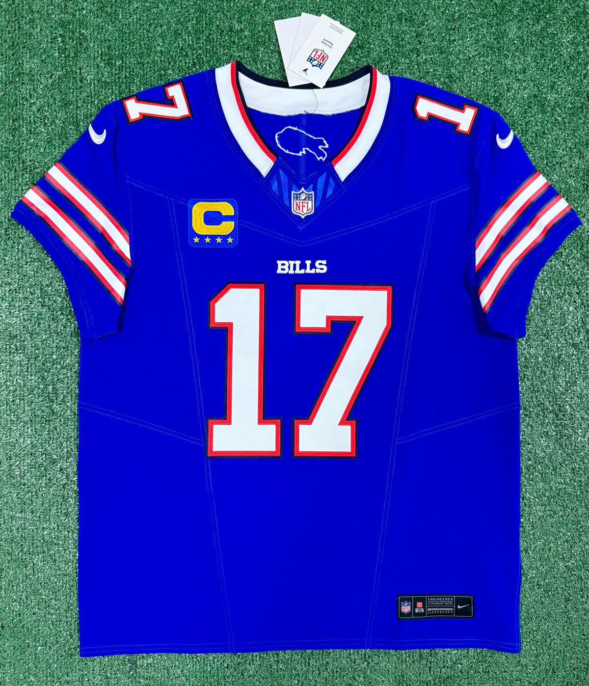 Josh Allen Buffalo Bills Jersey #17 Nike Vapor Fuse Elite Blue Size 44 (L) NFL