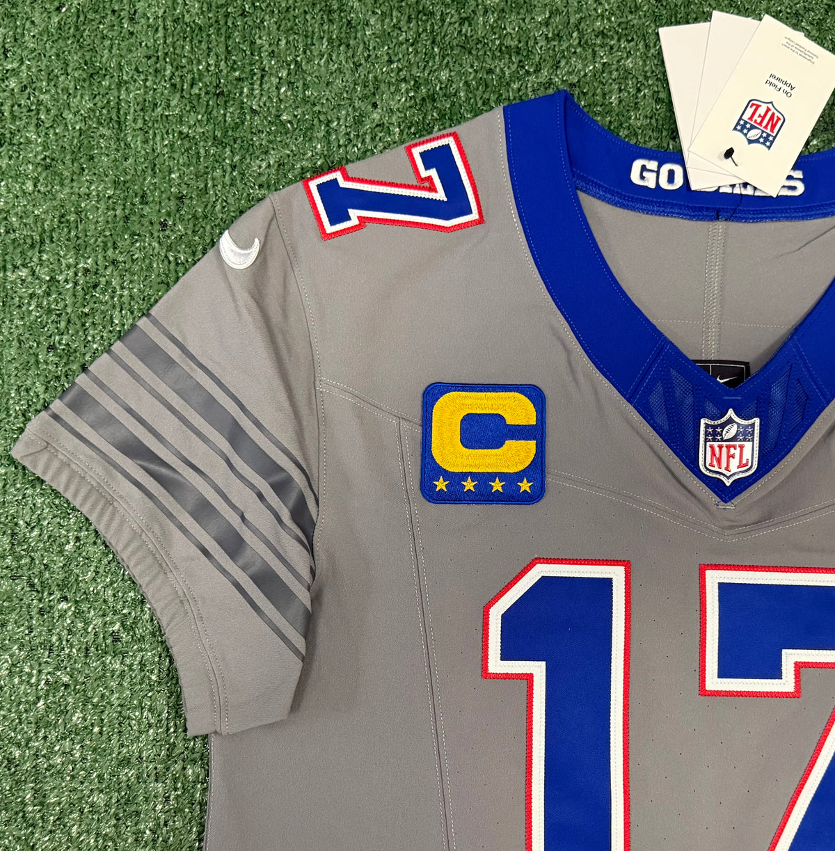 Josh Allen Buffalo Bills Jersey #17 Nike Vapor Fuse Elite Gray Size 40 (M) NFL