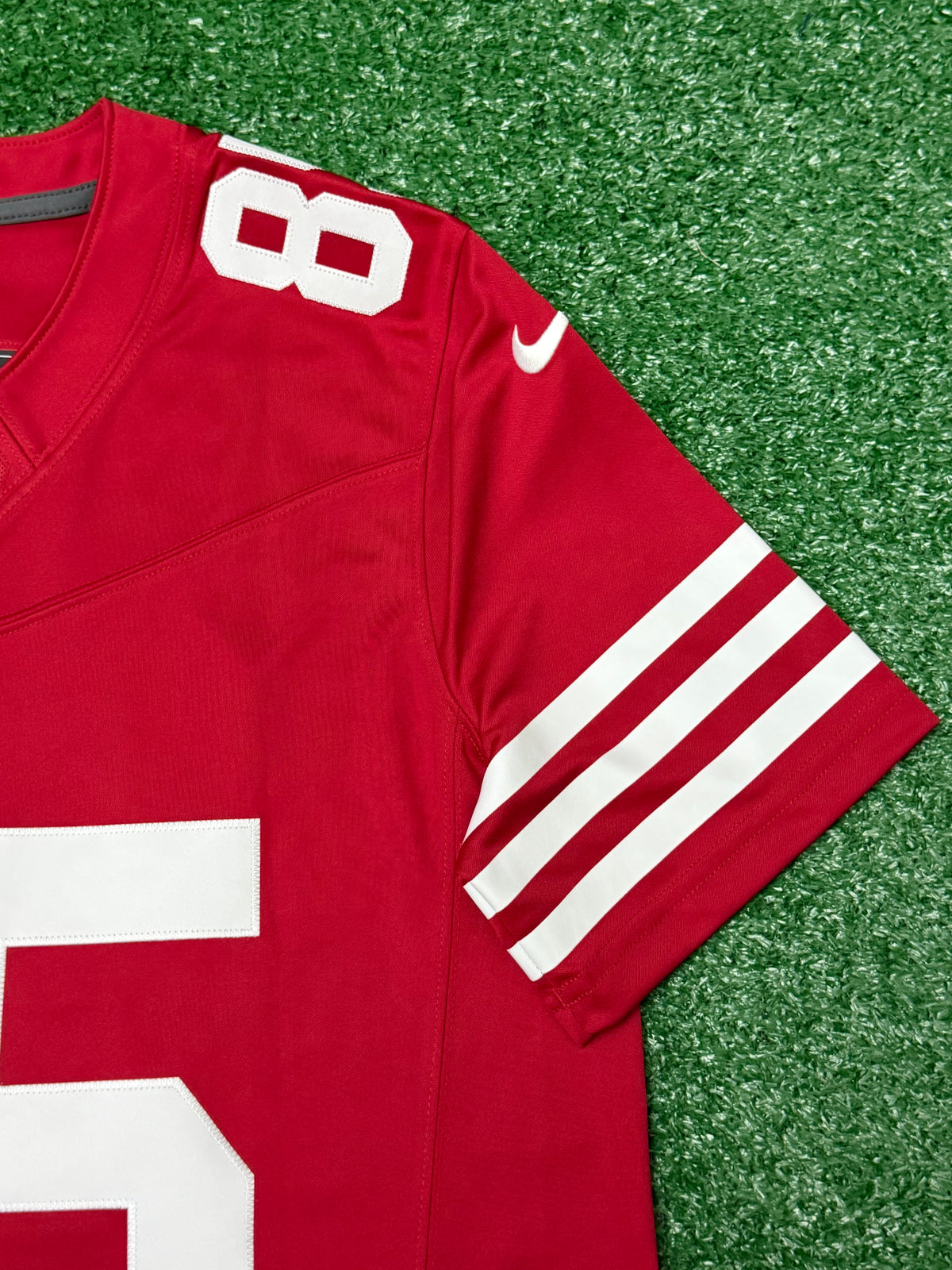 George Kittle San Francisco 49ers Jersey #85 Nike Vapor Fuse Limited Stitched Red Size (Large) NFL