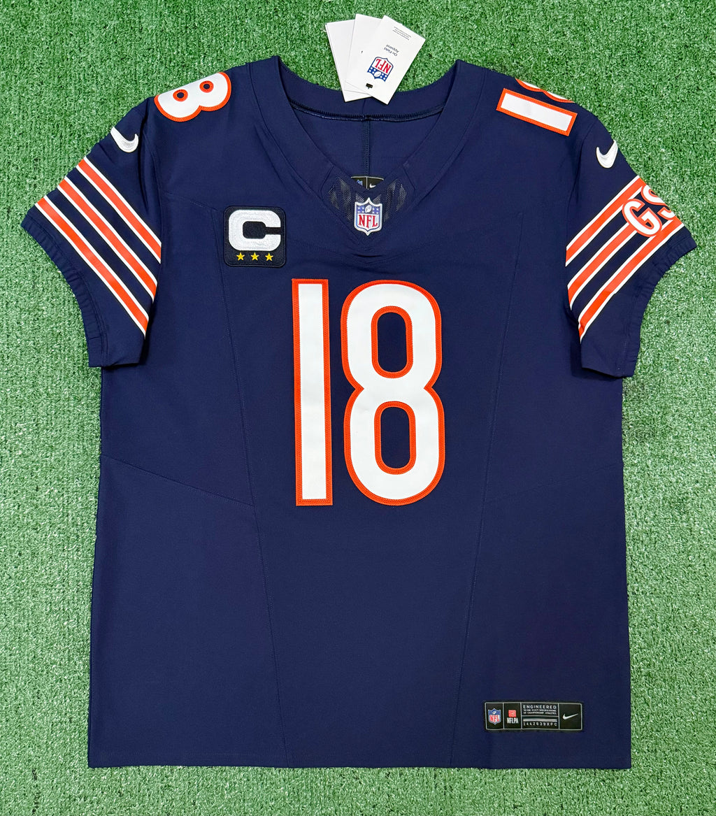 Caleb Williams Chicago Bears Jersey #18 Nike Vapor FUSE Elite Navy Size 44 (Large) NFL