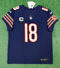 Caleb Williams Chicago Bears Jersey #18 Nike Vapor FUSE Elite Navy Size 44 (Large) NFL
