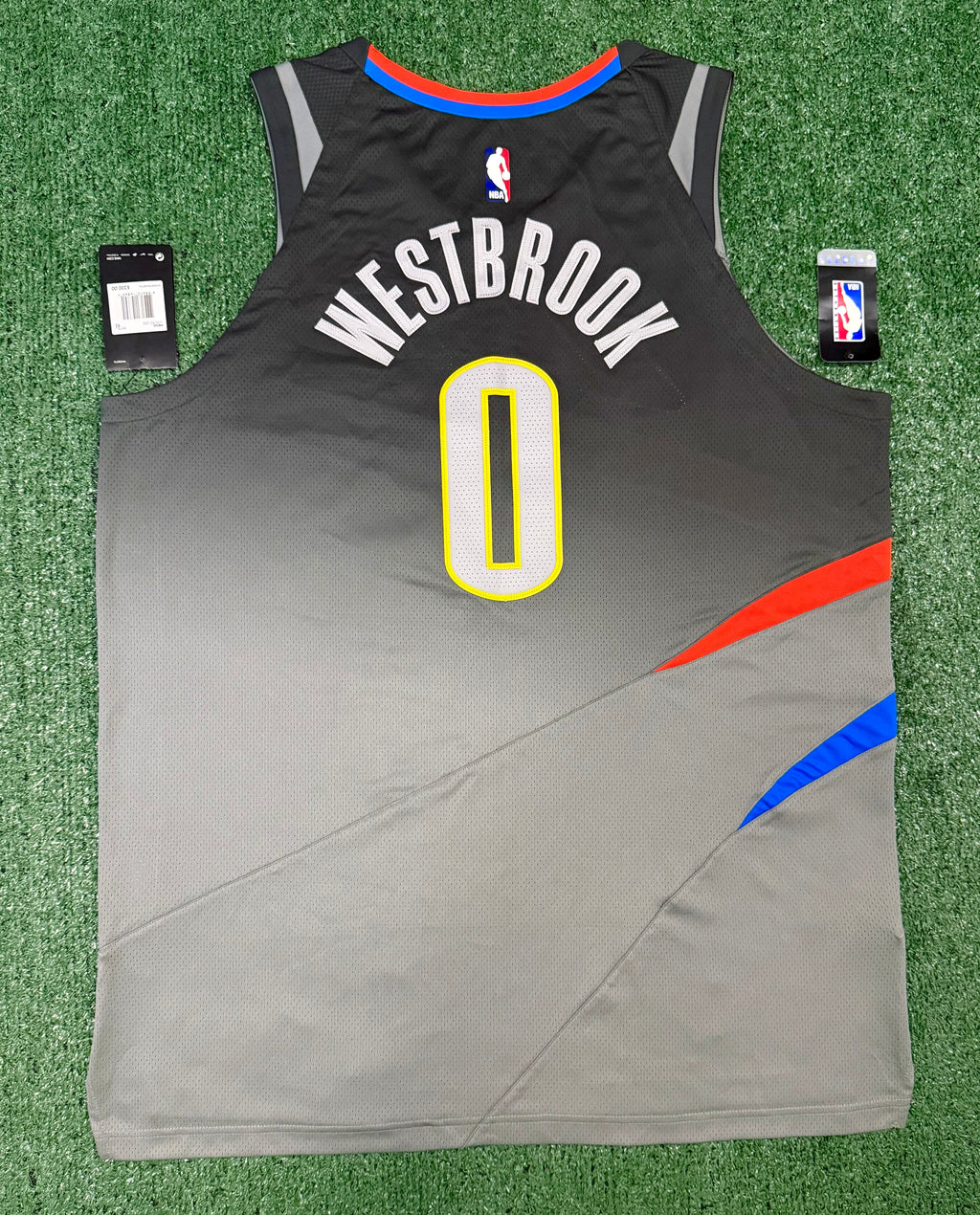 Russell Westbrook Oklahoma City Thunder Jersey #0 Nike Aeroswift Authentic Gray Size 52 (XL) NBA