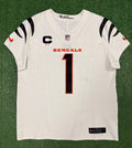 Ja'Marr Chase Cincinnati Bengals Jersey #1 Nike Vapor Fuse Elite White Size 48 (XL) NFL
