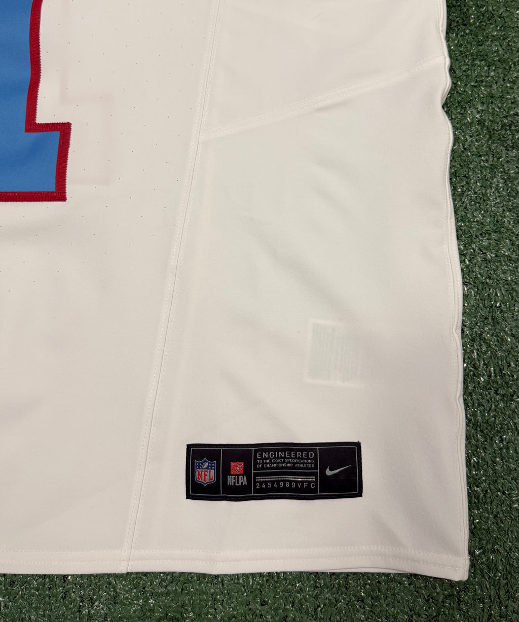 Cam Ward Tennessee Titans Jersey #1 Nike Vapor Fuse Elite White Size 44 (L) NFL