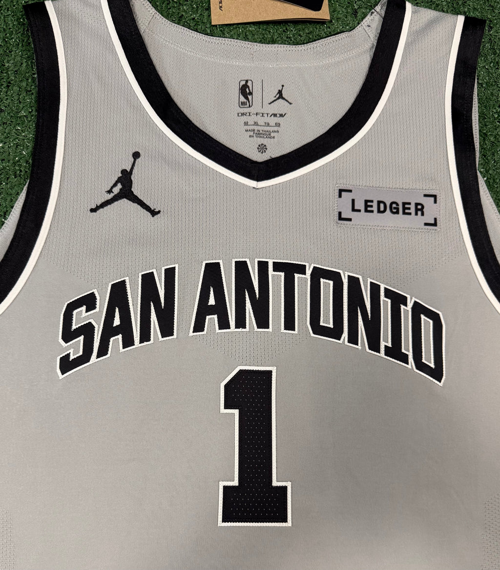 Victor Wembanyama San Antonio Spurs Jersey #1 Nike ADV Authentic Gray Size 52 (XL) NBA