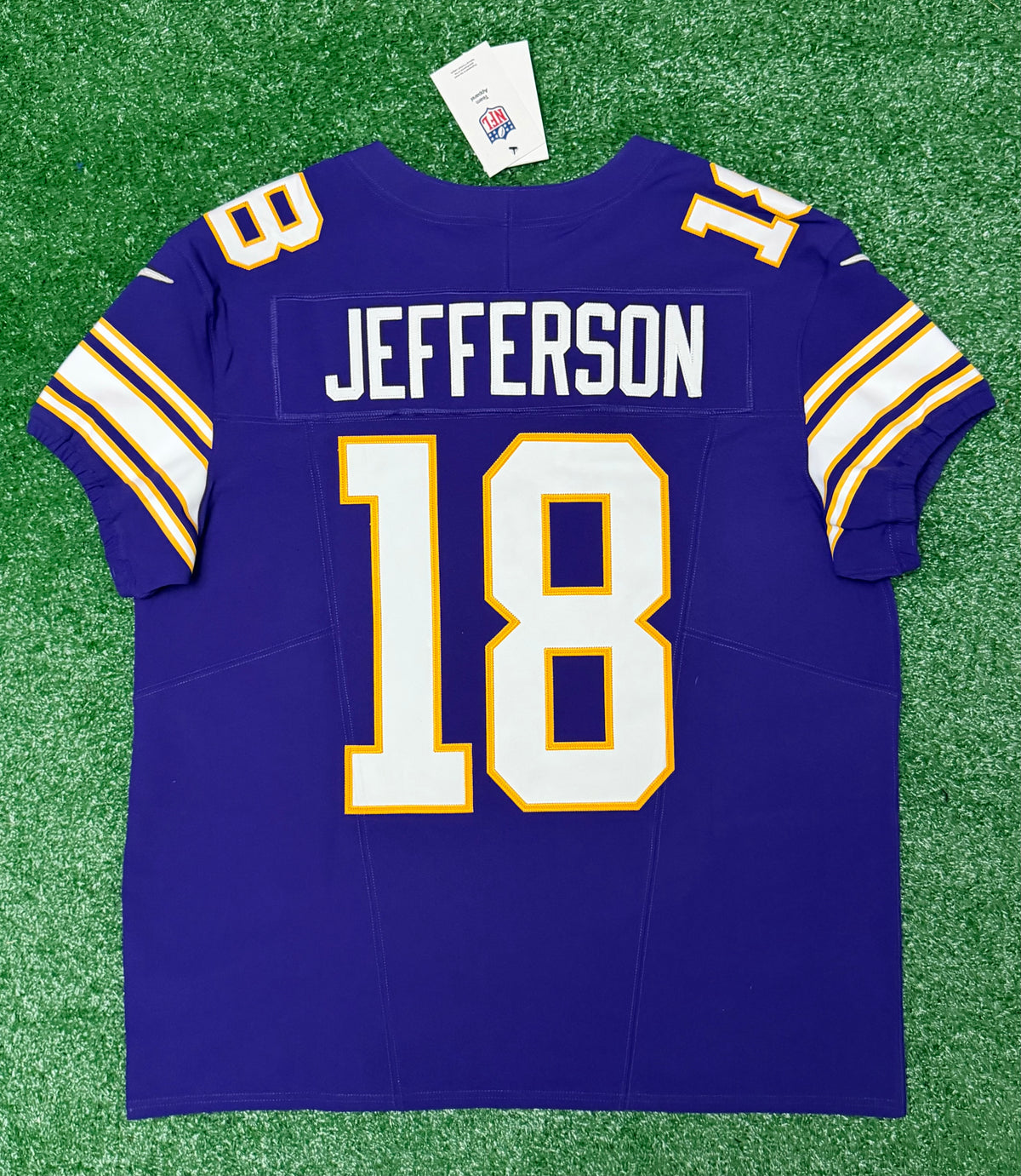 Justin Jefferson Minnesota Vikings Jersey #18 Nike Vapor FUSE Elite Purple Size 48 (XL) NFL