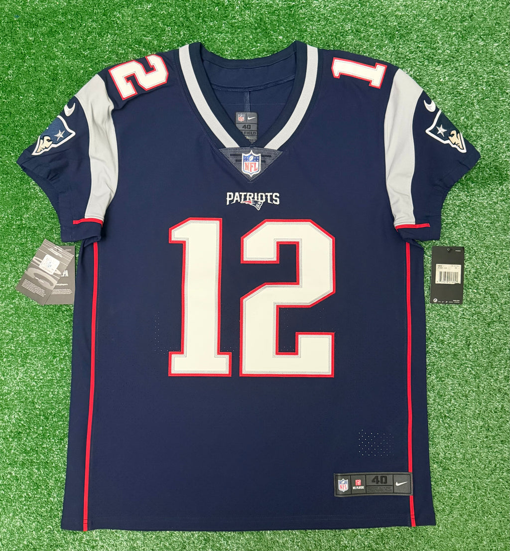 Tom Brady New England Patriots Jersey #12 Nike Vapor Elite Blue Size 40 (Medium) NFL