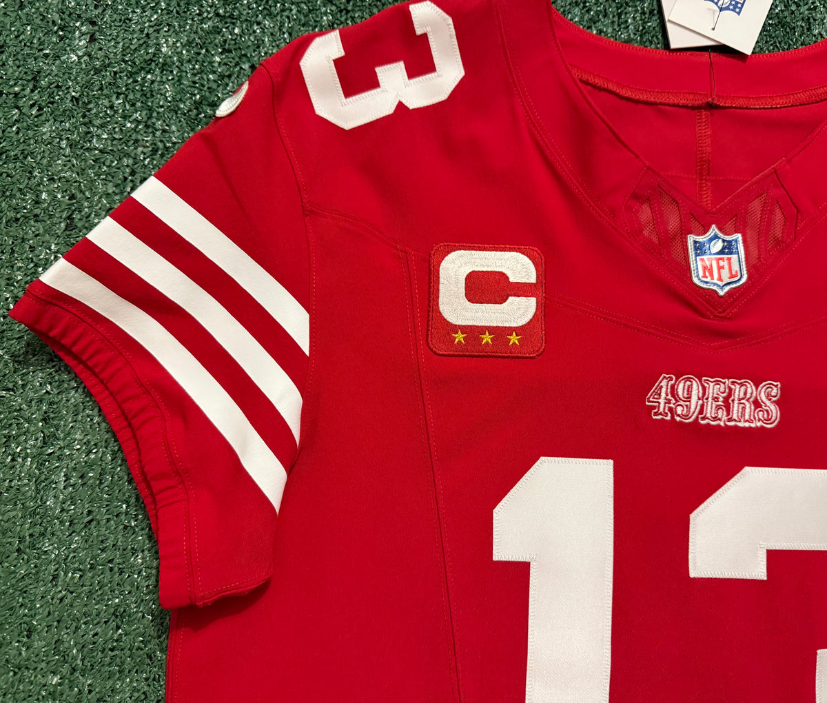 Brock Purdy San Francisco 49ers Jersey #13 Nike Vapor FUSE Elite Red Size 44 (Large) NFL