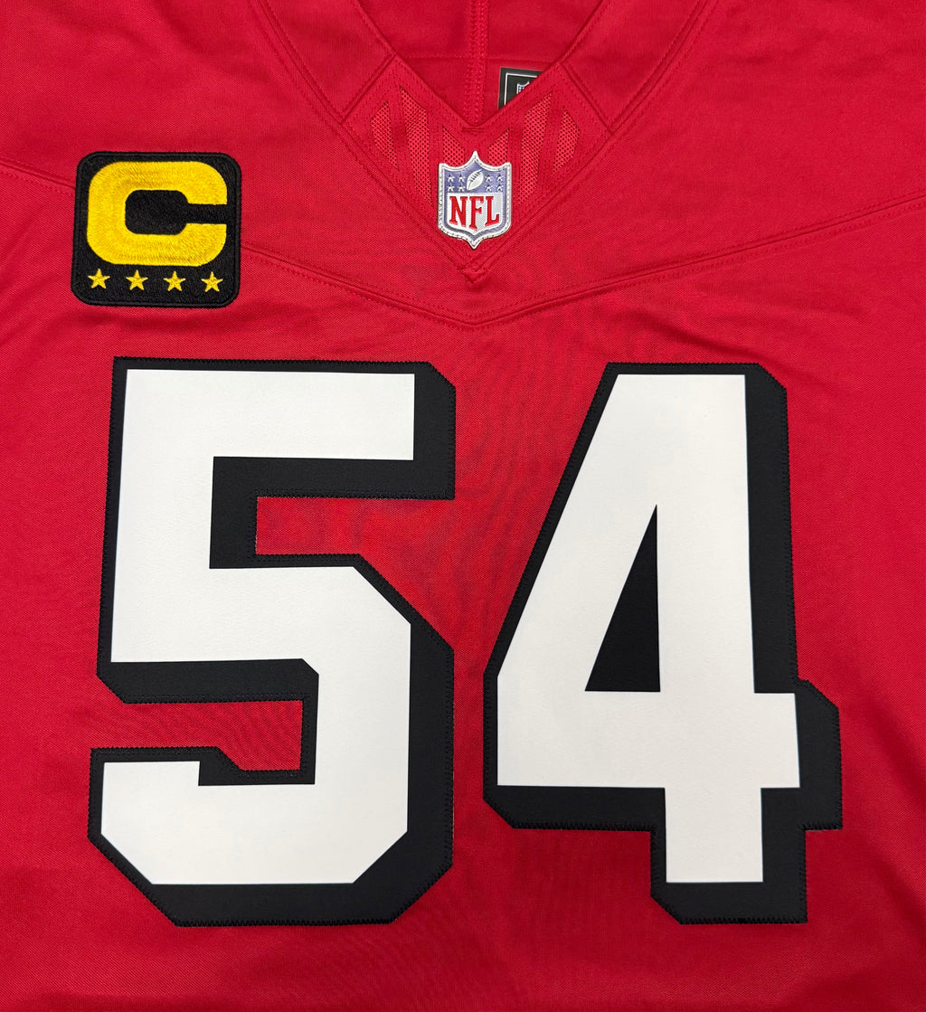 Fred Warner San Francisco 49ers Jersey #54 Nike Vapor Fuse Limited Stitched Red Size (Large) NFL
