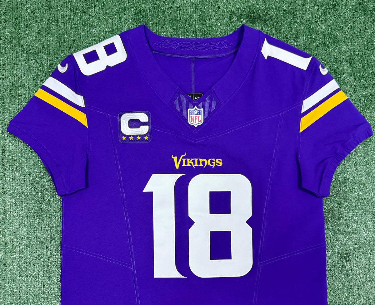 Justin Jefferson Minnesota Vikings Jersey #18 Nike Vapor FUSE Elite Purple Size 40 (Medium) NFL