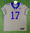 Josh Allen Buffalo Bills Jersey #17 Nike Vapor Fuse Elite Gray Size 48 (XL) NFL