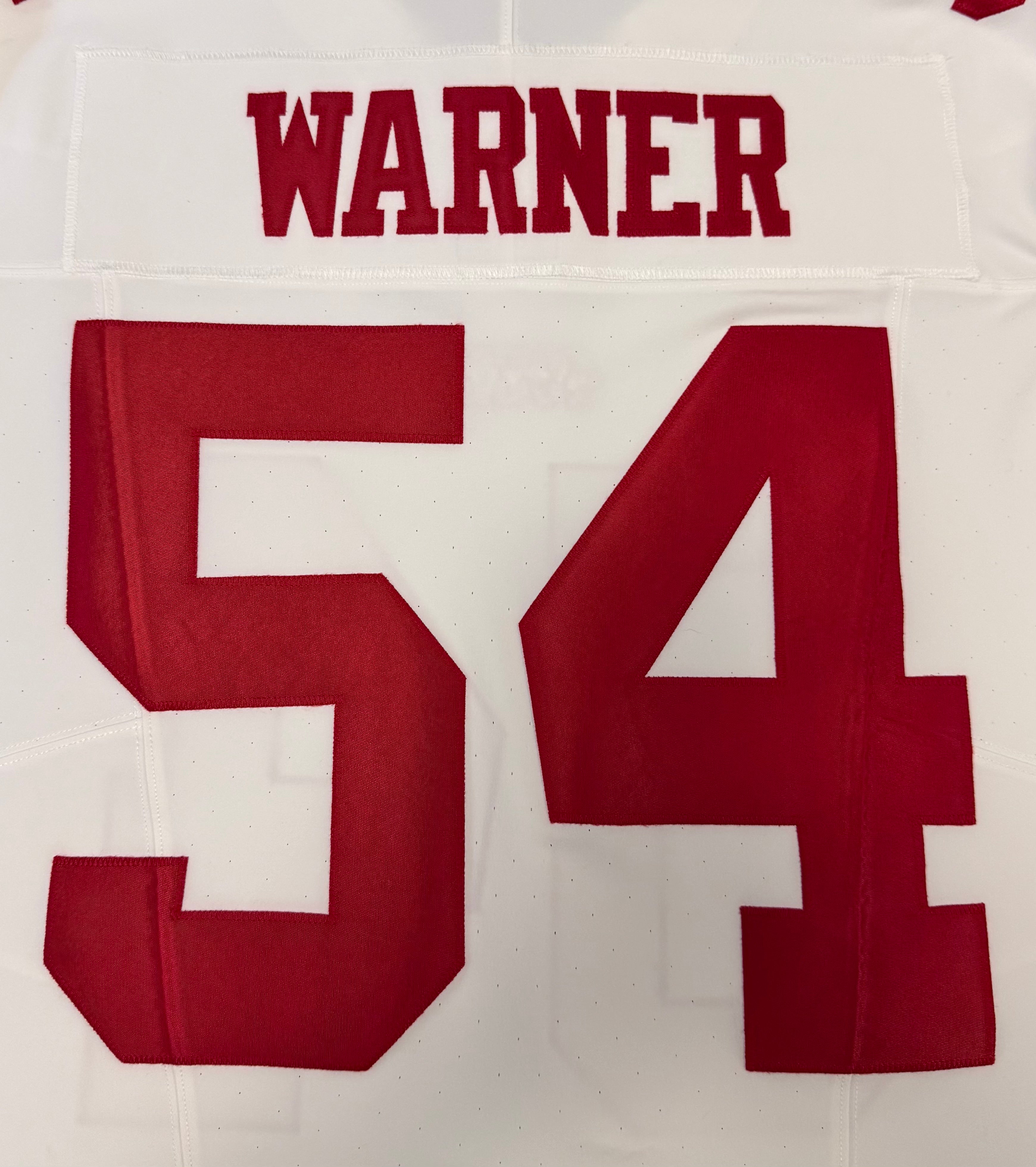 Fred Warner San Francisco 49ers Jersey #54 Nike Vapor FUSE Elite White Size 48 (XL) NFL