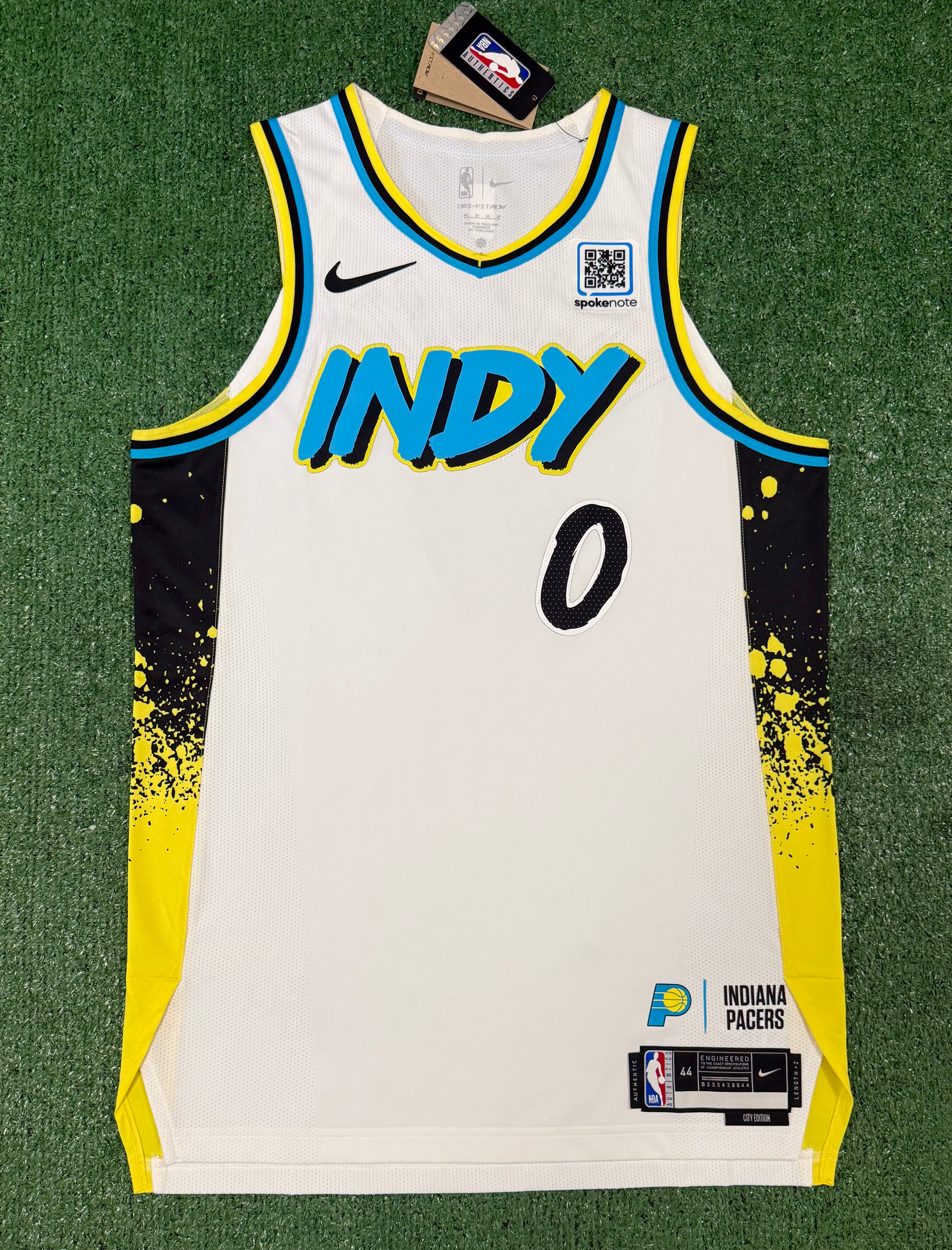 Tyrese Haliburton Indiana Pacers Jersey #0 Nike ADV Authentic White Size 44 (M) NBA