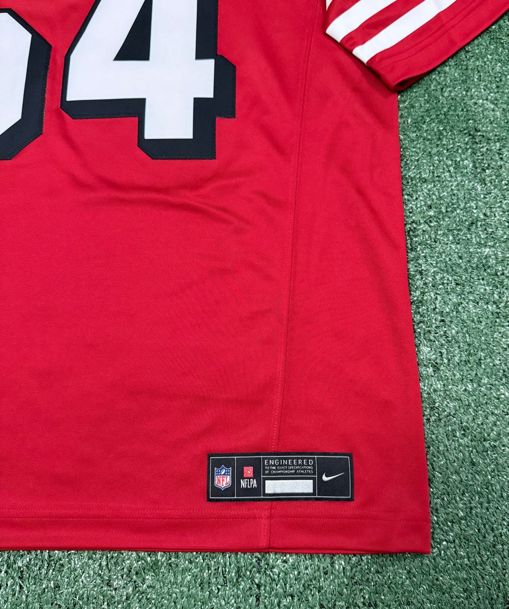Fred Warner San Francisco 49ers Jersey #54 Nike Vapor Fuse Limited Stitched Red Size (Large) NFL