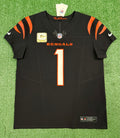 Ja'Marr Chase Cincinnati Bengals Jersey #1 Nike Vapor Fuse Elite Black Size 44 (L) NFL
