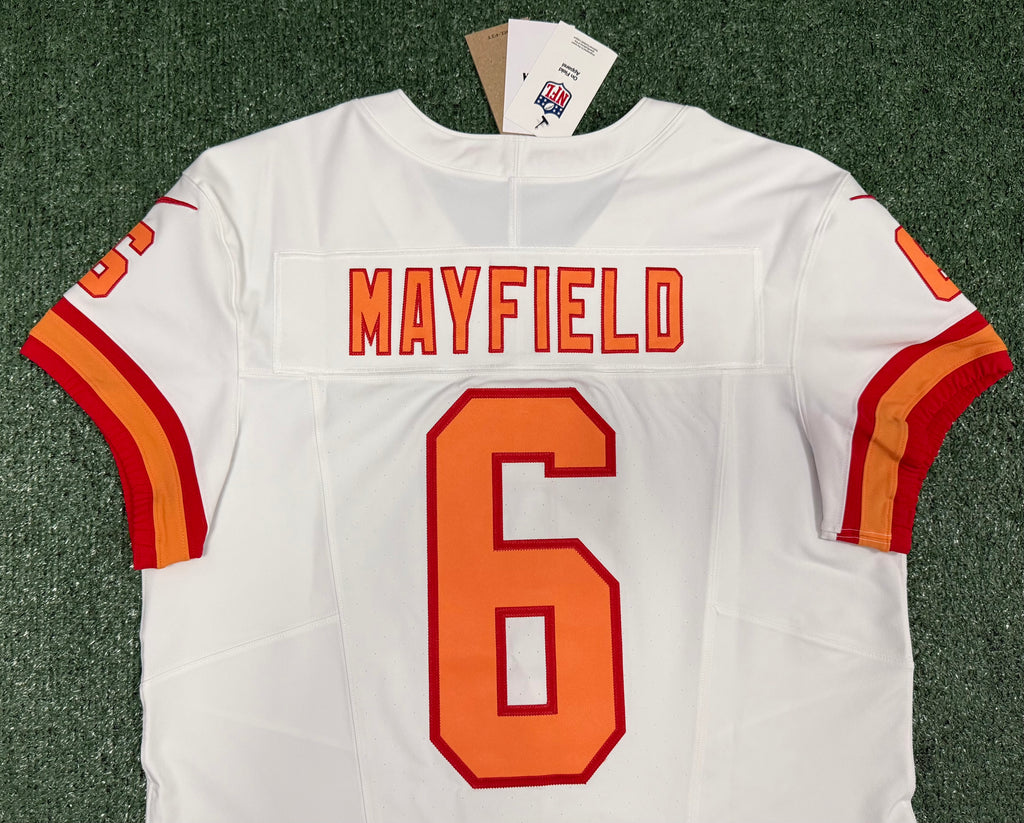 Baker Mayfield Tampa Bay Buccaneers Jersey #6 Nike Vapor FUSE Elite White Creamsicle size 44 (Large) NFL