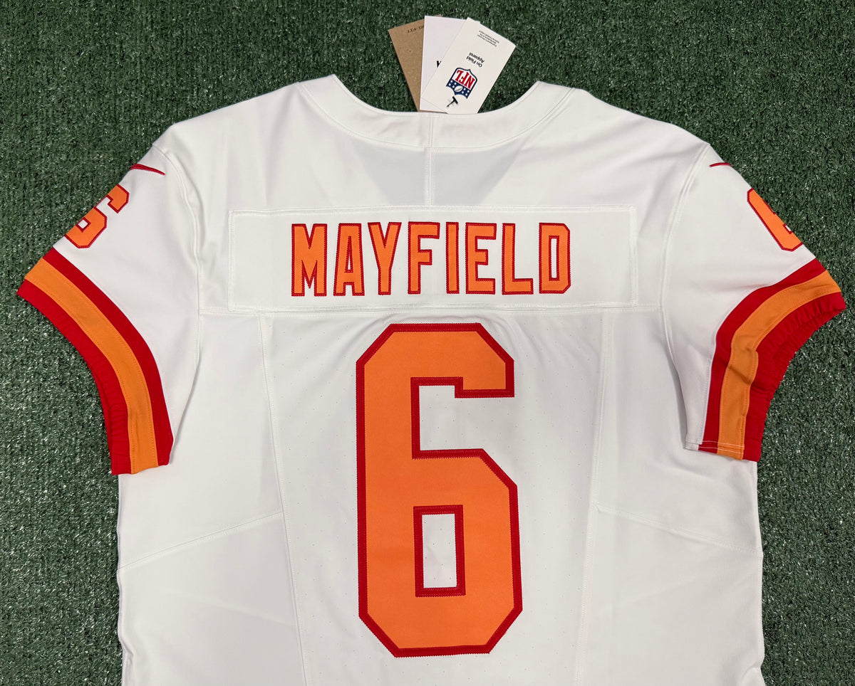 Baker Mayfield Tampa Bay Buccaneers Jersey #6 Nike Vapor FUSE Elite White Creamsicle size 44 (Large) NFL