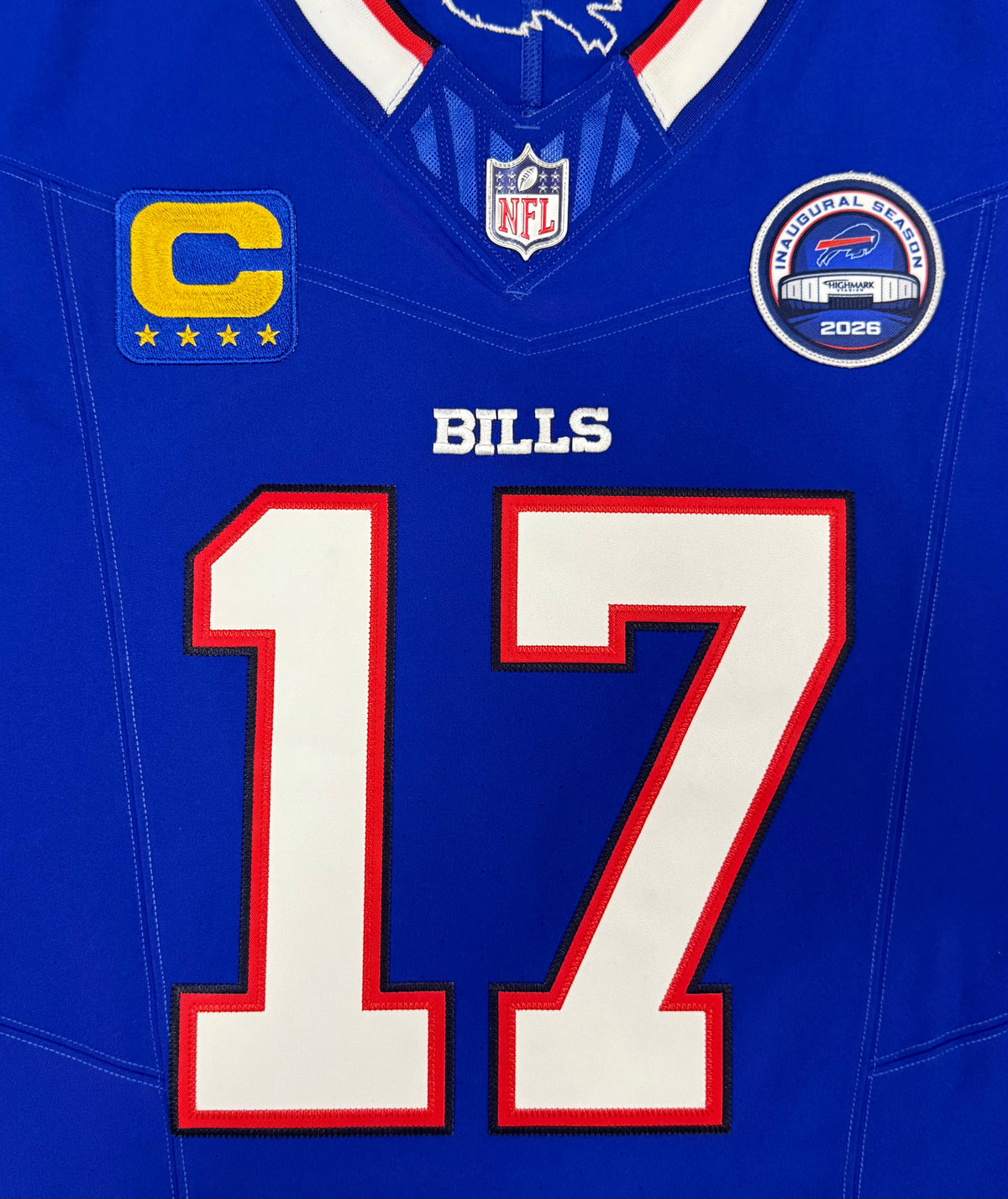 Josh Allen Buffalo Bills Jersey #17 Nike Vapor Fuse Elite Blue Size 44 (L) NFL