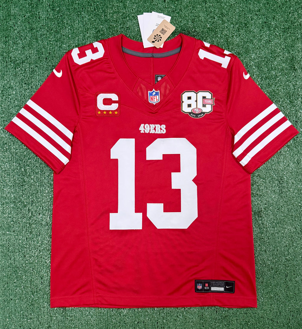 Brock Purdy San Francisco 49ers Jersey #13 Nike Vapor Fuse Limited Stitched Red Size (Medium) NFL