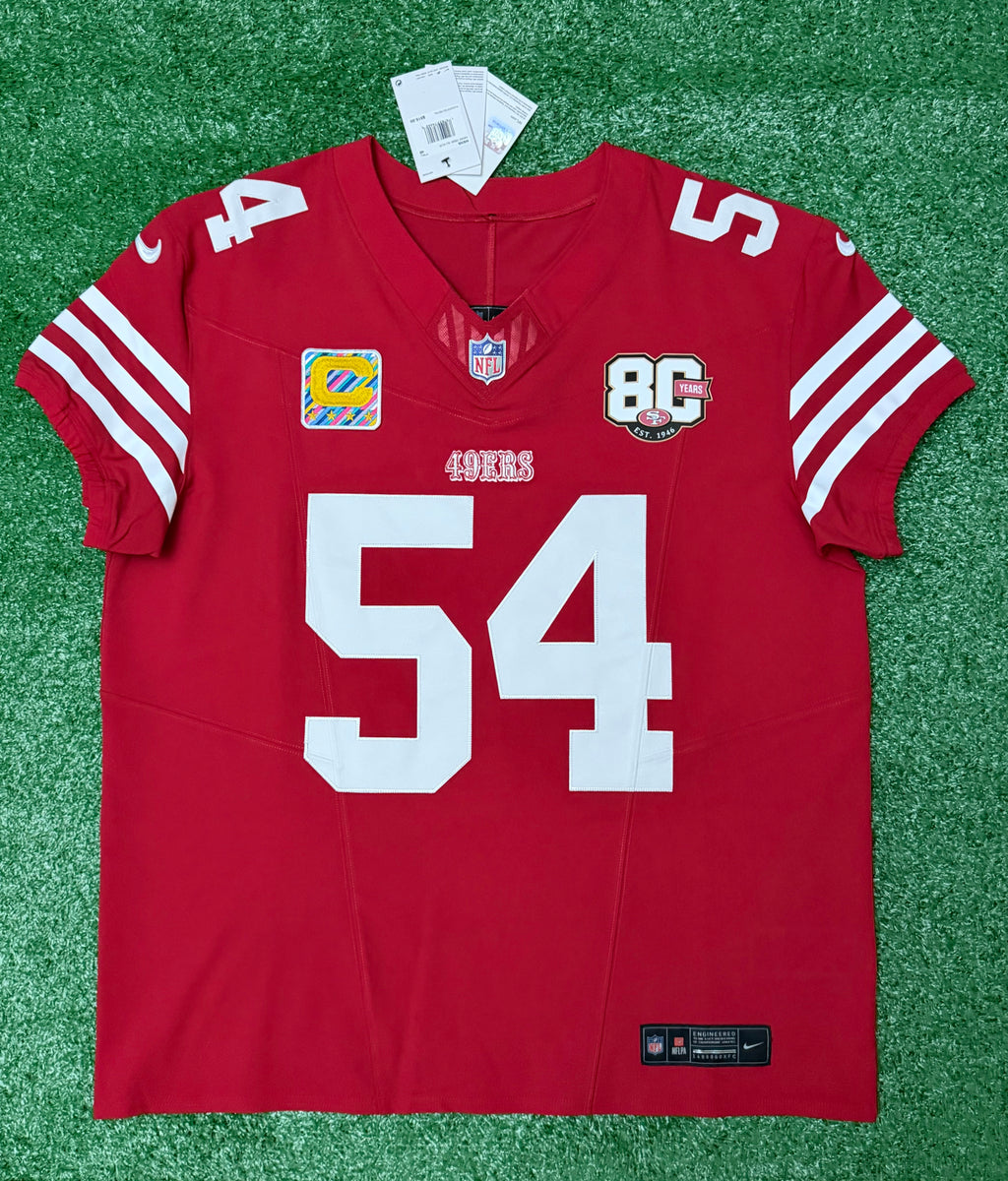 Fred Warner San Francisco 49ers Jersey #54 Nike Vapor FUSE Elite Red Size 48 (XL) NFL