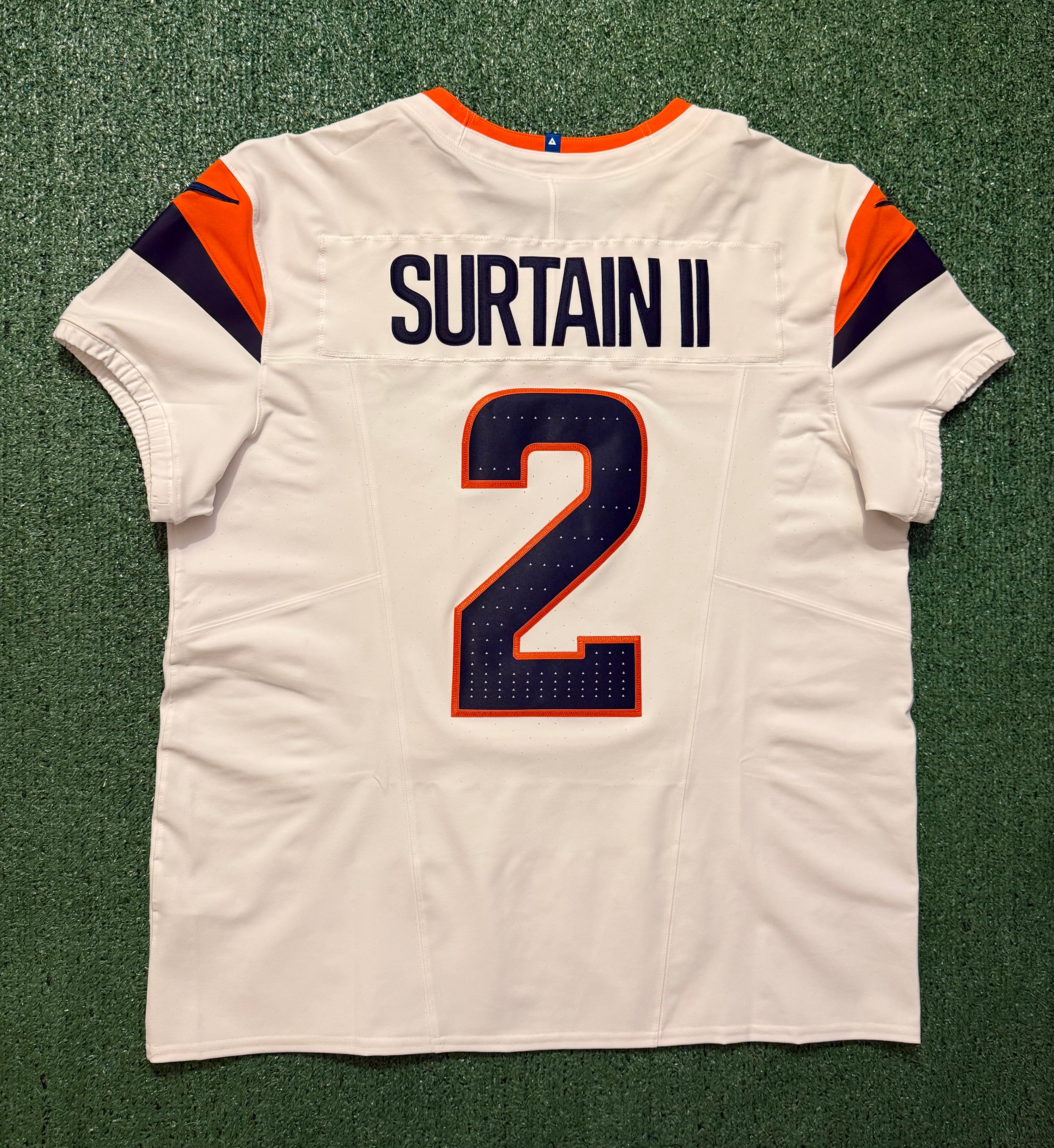 Pat Surtain II Denver Broncos Jersey #2 Nike Vapor Fuse Elite White Size 48 (XL) NFL
